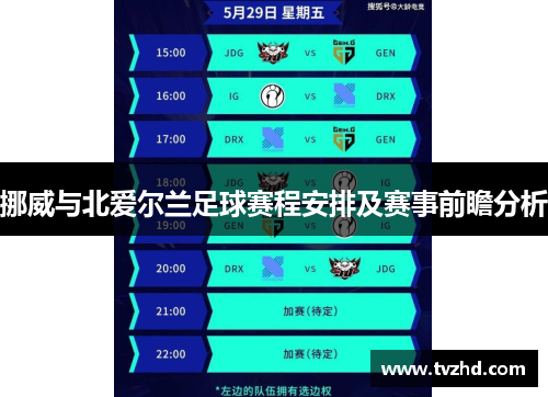 挪威与北爱尔兰足球赛程安排及赛事前瞻分析